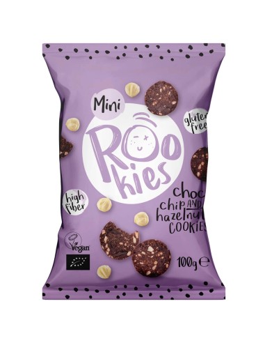 ROOKIES - mini cookies cu ciocolata si alune bio 100g                                               