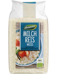 Orez alb pentru orez cu lapte bio 500g Dennree                                                      