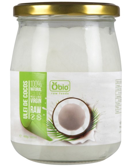 Ulei de cocos virgin raw bio 500ml OBIO                                                             
