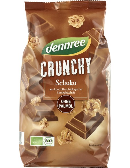 Cereale crunchy cu ciocolata bio 750g, Dennree                                                      