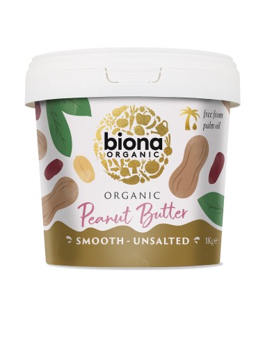 Crema de arahide smooth fara sare eco 1kg BIONA                                                     