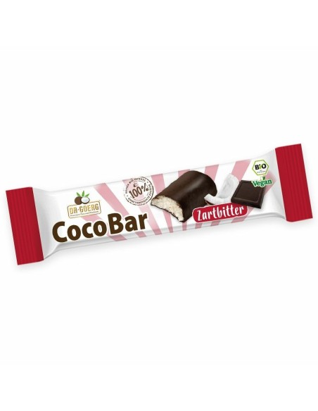 Batoane de cocos in ciocolata neagra, bio, 40g, Dr. Georg                                           