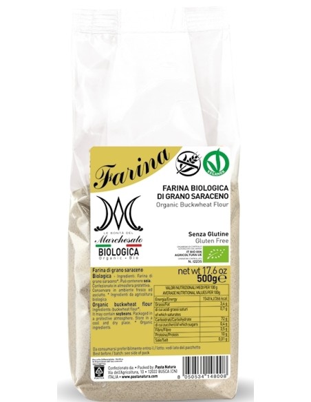 Faina de hrisca fara gluten bio 500g Marchesato                                                     