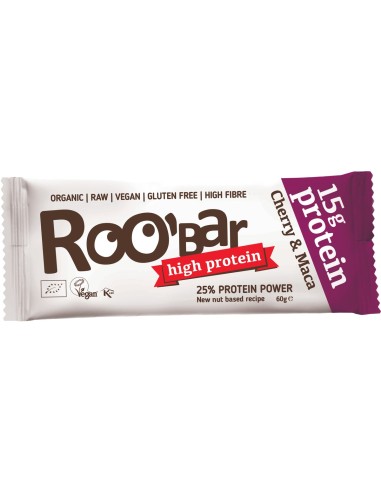 Baton proteic cu cirese si maca raw bio 60g                                                         