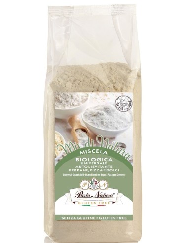 Mix de fainuri fara gluten pentru paine, pizza, deserturi, cu drojdie, bio, 250g Pasta Natura       