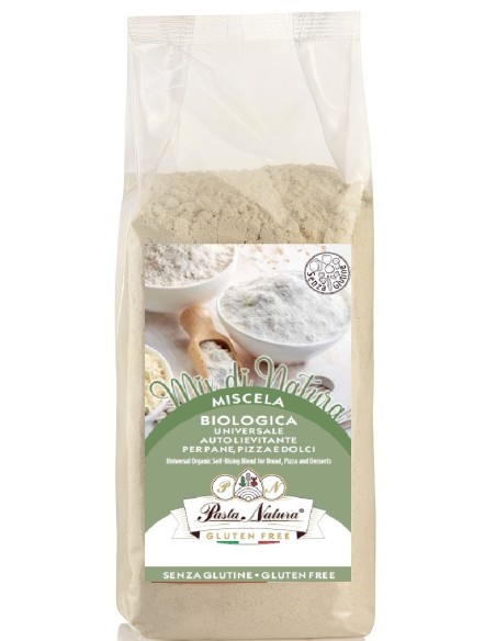 Mix de fainuri fara gluten pentru paine, pizza, deserturi, cu drojdie, bio, 250g Pasta Natura       