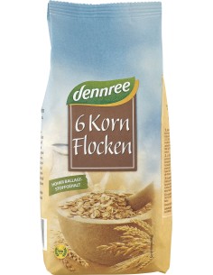 Fulgi din 6 cereale bio 500g Dennree                                                                