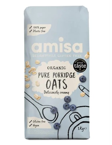Porridge din ovaz fara gluten, bio, 1kg, Amisa                                                      