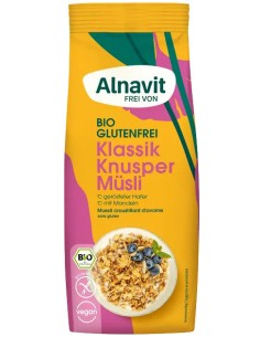 Musli crocant clasic fara gluten, bio, 350g Alnavit                                                 