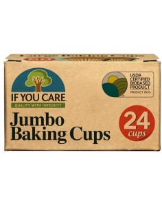 Hartie de copt briose nealbita, fara clor, compostabila, 24 buc., JUMBO, If You Care                