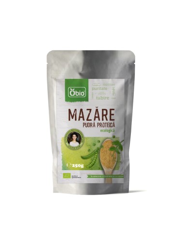 Proteina din mazare galbena pulbere eco 250g Obio                                                   