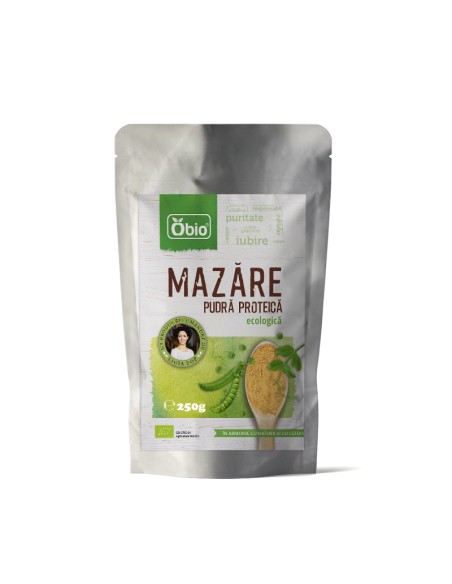 Proteina din mazare galbena pulbere eco 250g Obio                                                   