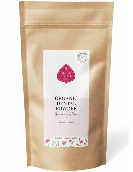 Pudra cu ginseng si cuisoare pentru curatarea dintilor bio 200g refill Eliah Sahil                  