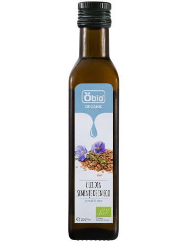 Ulei din seminte de in bio 250ml Obio                                                               