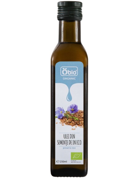 Ulei din seminte de in bio 250ml Obio                                                               