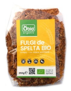 Fulgi de spelta crispy cu miere bio 250g OBIO                                                       