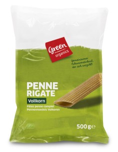 Penne din grau dur integral eco 500g (GreenOrganics)                                                