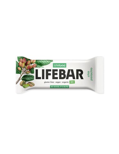 Lifebar baton cu chia si fistic, raw, bio, 40g                                                      