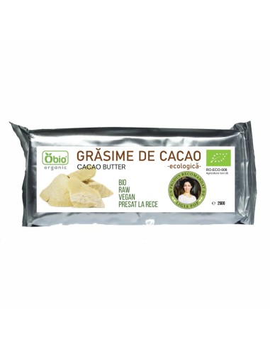 Grasime de cacao raw eco 250g Obio                                                                  
