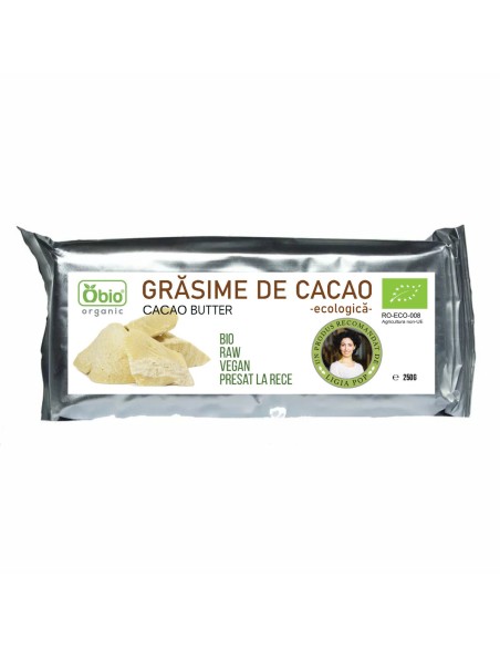 Grasime de cacao raw eco 250g Obio                                                                  