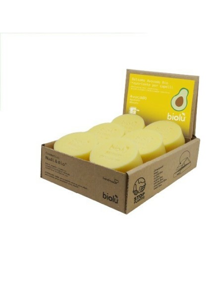 Balsam de par solid cu avocado bio 12 buc x 60g Biolu                                               