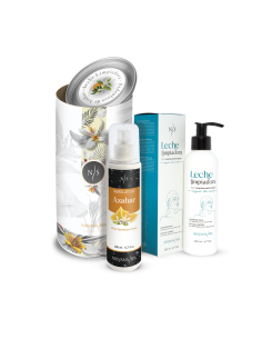 Pachet ingrijire faciala, Lapte demachiant 200 ml + Hidrolat de floare de portocal 200 ml