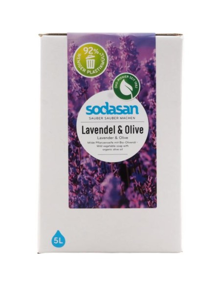 Sapun Lichid/Gel De Dus Bio Lavanda -Masline 5 L cutie Sodasan