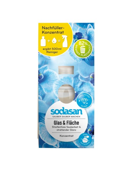 Solutie Bio De Curatare A Geamurilor Concentrata 100 ml Sodasan