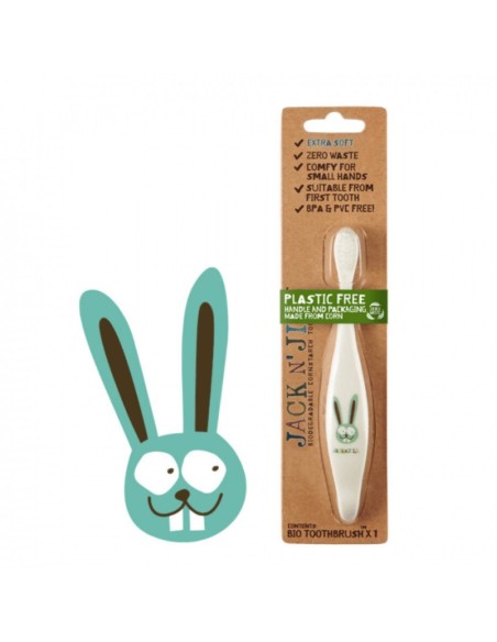 Periuta de dinti biodegradabila pentru copii Jack N' Jill - Bunny
