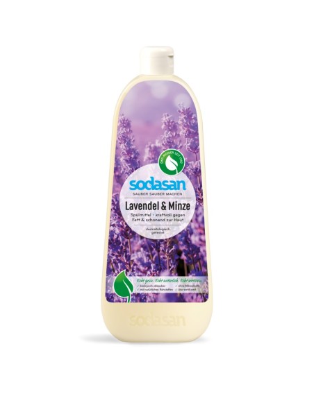 Detergent Vase Lichid Bio Lavanda si Menta Sodasan