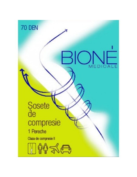 Sosete de compresie clasa II 15-20 mm Hg Bione