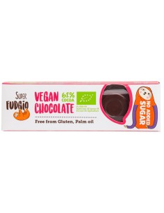 Baton de ciocolata vegana fara zahar adaugat, bio, 40g, Super Fudgio                                