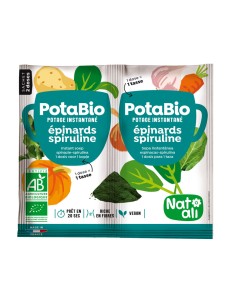 Supa instant cu spanac, spirulina si legume, bio, 2x 8.5g, Nat-ali                                  