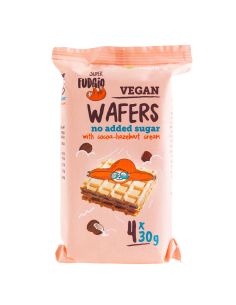 Napolitane cu cacao si alune de padure bio 120g Super Fudgio                                        