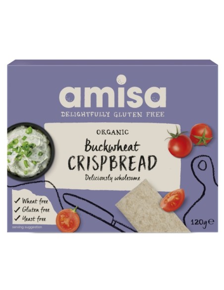 Crispbread (painici) din hrisca integrala fara gluten bio 120g Amisa                                
