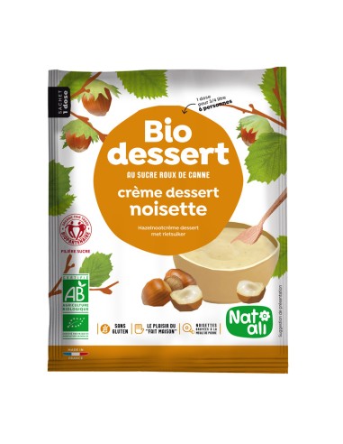 Desert crema cu alune de padure, bio, 60g, Nat-ali                                                  