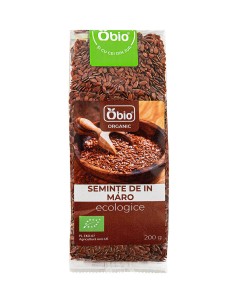 Seminte de in maro, bio, 200g, Obio                                                                 