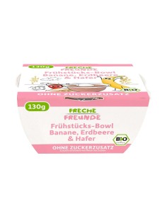 Porrige de ovaz cu banane si capsuni, bio, 130g, Erdbar                                             