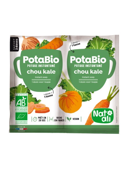 Supa instant cu varza kale si legume, bio, 2x 8.5g, Nat-ali                                         