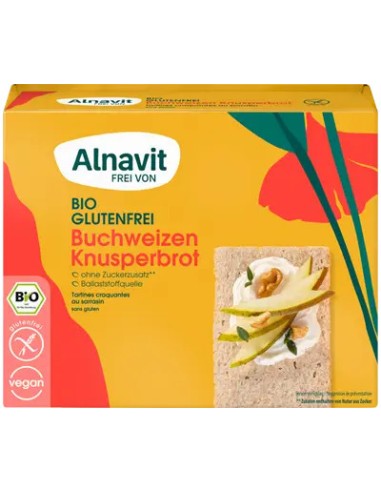Crispbread (painici) din hrisca fara gluten, bio, 150g Alnavit                                      