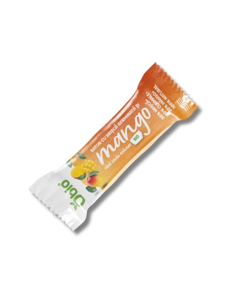Baton cu hrisca germinata si mango, bio, 35g, Obio                                                  