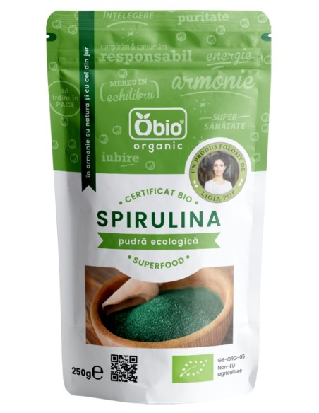 Spirulina pulbere eco 250g Obio                                                                     