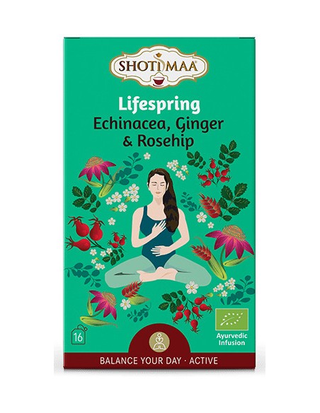 Ceai Shotimaa Balance Your Day - Lifespring - echinacea, ghimbir si macese bio 16dz                 