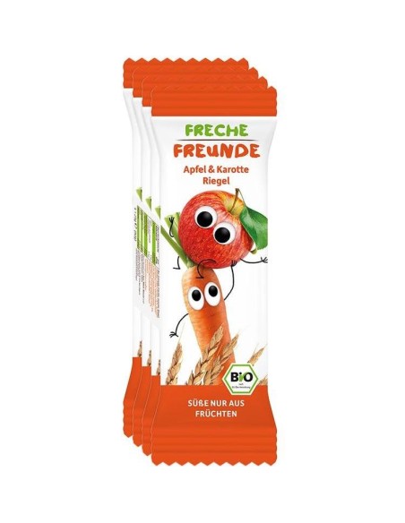 BATON DIN CEREALE CU MAR SI MORCOV BIO 4 BUC X 23G Erdbar                                           