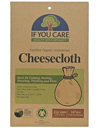Panza de bumbac nealbit pentru strecurat si gatit, 182 x 91 cm, If You Care                         