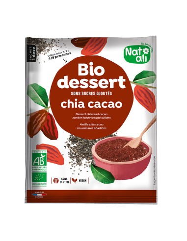 Desert cu chia si cacao, bio, 40g, Nat-ali                                                          