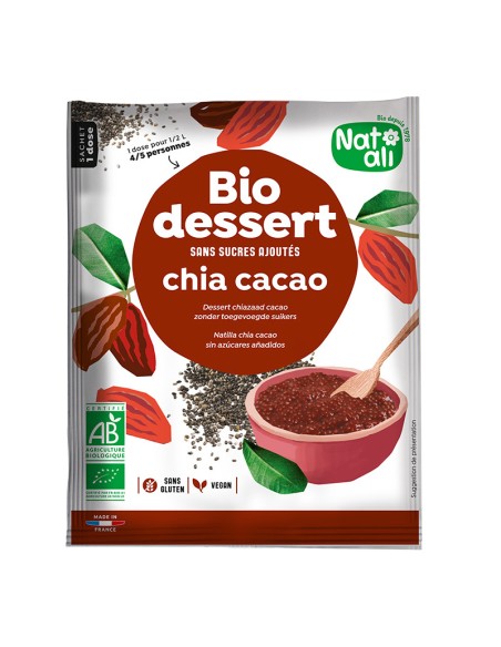 Desert cu chia si cacao, bio, 40g, Nat-ali                                                          