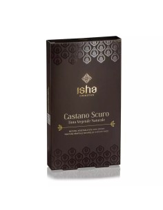 Vopsea de par naturala castaniu inchis, 100g, Isha                                                  