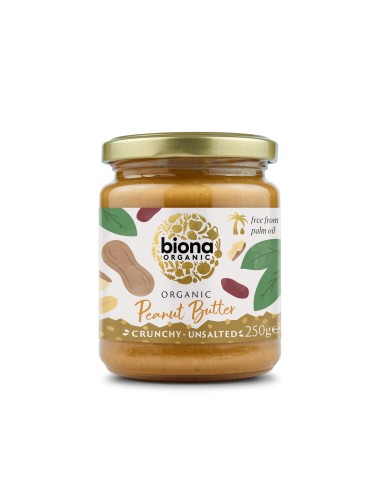 Crema de arahide crunchy fara sare eco 250g BIONA                                                   