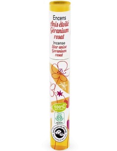 Betisoare parfumate naturale japoneze, anason stelat si geraniu, 30 buc., Aromandise                